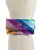 Color:Pastel Rainbow - Image 5 - 0.78#double; Rainbow Leather Belt Bag