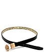 Kurt Geiger London 0.78#double; Reversible Metallic Leopard Leather Belt, Color:Gold/Black - Image 3
