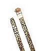 Kurt Geiger London 0.78#double; Reversible Metallic Leopard Leather Belt, Color:Gold/Black - Image 4