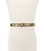 Kurt Geiger London 0.78#double; Reversible Metallic Leopard Leather Belt, Color:Gold/Black - Image 5
