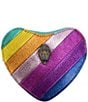 Color:Rainbow - Image 1 - 0.78#double; Signature Eagle Metallic Rainbow Heart Belt Bag