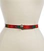 Kurt Geiger London 0.8#double; Eagle Plaque Rainbow Reversible Belt, Color:Metallic Rainbow - Image 1