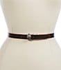 Kurt Geiger London 0.8#double; Eagle Plaque Rainbow Reversible Belt, Color:Metallic Rainbow - Image 2