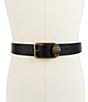 Color:Black - Image 1 - 1.1#double; Eagle Centerbar Leather Belt
