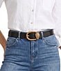 Kurt Geiger London 1.18#double; Rhinestoned Eagle Motif Buckle Leather Belt - Image 1