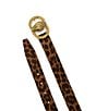 Kurt Geiger London 1.18#double; Leopard Suede Belt, Color:Dark Brown Leopard - Image 3