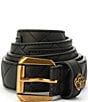 Color:Black Antique Brass - Image 1 - 1.2#double; Mirco Quilted Leather Hip Belt
