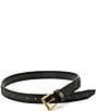Color:Black Antique Brass - Image 2 - 1.2#double; Mirco Quilted Leather Hip Belt