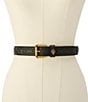 Color:Black Antique Brass - Image 4 - 1.2#double; Mirco Quilted Leather Hip Belt