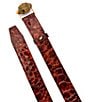 Kurt Geiger London 1.5#double; Croc Embossed Belt, Color:Brown - Image 3