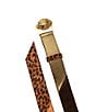 Kurt Geiger London 1.5#double; Leopard Patchwork Suede Belt, Color:Brown - Image 3
