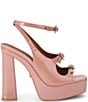 Kurt Geiger London Buckle Patent Leather Platform Block Heel Sandals - Image 1