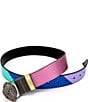 Kurt Geiger London 38mm Reversible Metallic Rainbow Leather Belt, Color:Pastel Rainbow - Image 3