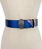 Kurt Geiger London 38mm Reversible Metallic Rainbow Leather Belt, Color:Pastel Rainbow - Image 5