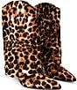 Kurt Geiger London Annabel Suede Gaiter Leopard Folded Mid Calf Boots - Image 4