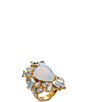 Kurt Geiger London Baguette Opal Stone Cocktail Ring - Image 1