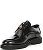 Color:Black - Image 4 - Men's Bank Derby Leather Dress Shoes