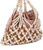 Kurt Geiger London Beaded Woven Macrame Rope Drawstring Bucket Bag - Image 2