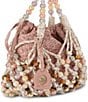 Kurt Geiger London Beaded Woven Macrame Rope Drawstring Bucket Bag - Image 3