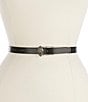 Color:Black Antique Silver - Image 2 - Black Antique Silver 0.8'' Reversible Leather Belt