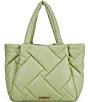 Kurt Geiger London Kensington Shopper Puff Tote Bag, Color:Khaki - Image 2