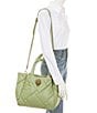 Kurt Geiger London Kensington Shopper Puff Tote Bag, Color:Khaki - Image 4