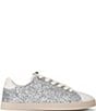 Kurt Geiger London Britton Silver Glitter Ornament Lace Up Sneakers - Image 6