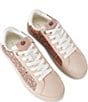 Kurt Geiger London Britton Silver Glitter Ornament Lace Up Sneakers - Image 2