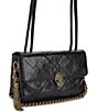 Kurt Geiger London Celia Quilted Flap Leather Shoulder Bag - Image 3