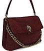 Kurt Geiger London Celia XL Leather Croc Double Chain Handle Shoulder Bag - Image 4