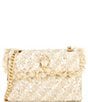 Color:Champagne - Image 1 - Champagne Tweed Mini Kensington Crossbody Bag