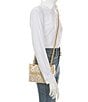 Color:Champagne - Image 4 - Champagne Tweed Mini Kensington Crossbody Bag