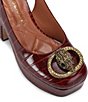 Kurt Geiger London Chelsea Crocodile Embossed Leather Ankle Strap Platform Pumps - Image 3