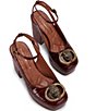 Kurt Geiger London Chelsea Crocodile Embossed Leather Ankle Strap Platform Pumps - Image 5
