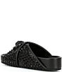 Kurt Geiger London Chelsea Microsuede Shimmer Cross Strap Crystal Stud Slides