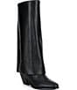 Kurt Geiger London Chiltern Folded Leather Tall Boots - Image 1