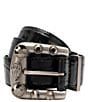 Kurt Geiger London Croc-Embossed Western Leather Belt - Image 1