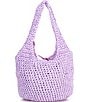 Color:Lilac - Image 2 - Crochet Small Tote Bag