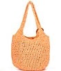 Color:Orange - Image 2 - Crochet Small Tote Bag