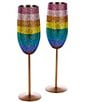 Color:Multi - Image 1 - Crystal Champagne Glass Set