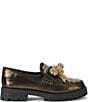 Kurt Geiger London Crystal Embellished Bow Leather Loafers - Image 1