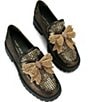 Kurt Geiger London Crystal Embellished Bow Leather Loafers - Image 3