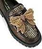 Kurt Geiger London Crystal Embellished Bow Leather Loafers - Image 5