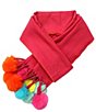 Kurt Geiger London Double Faced Pom Oblong Scarf - Image 2
