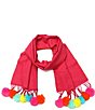 Kurt Geiger London Double Faced Pom Oblong Scarf - Image 3