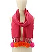 Kurt Geiger London Double Faced Pom Oblong Scarf - Image 4