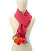 Kurt Geiger London Double Faced Pom Oblong Scarf - Image 5