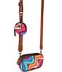 Kurt Geiger London Double Zip Kensington Camera Crossbody Bag, Color:Rainbow Multi - Image 3