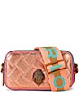 Kurt Geiger London Small Kensington Double Zip Metallic Colorblock Camera Crossbody Bag - Image 1