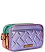 Kurt Geiger London Small Kensington Double Zip Metallic Colorblock Camera Crossbody Bag - Image 2